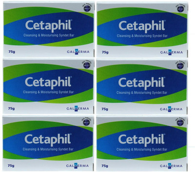 

Cetaphil Cleansing and Moisturising Syndet Bar (Pack of 6)(75 g, Pack of 6)