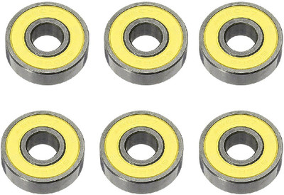 

Premsons 608 Ball Bearing for Hand Spinner Fidget Kit and Skateboard, 22x10x7 mm Skate Bearings Toy Replacement Part Pack of 6(Yellow)