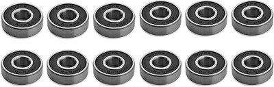 

Premsons 608 Ball Bearing for Hand Spinner Fidget Kit and Skateboard - Pack of 12 -, 22x10x7 mm Skate Bearings Toy Replacement Part(Black)