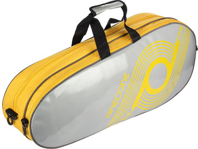 

One O One Xhale Collection Double Grey - Badminton / Tennis Kitbag Badminton Kit Bag(Grey, Kit Bag), Yellow
