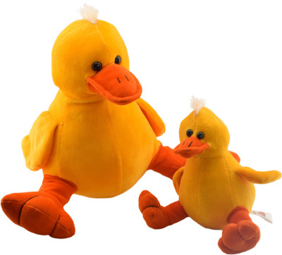 Ultra Combo of Big Duck 9 Inches and Small Duck 6 Inches Soft Toy - 9 inch(Yellow)