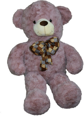 

fizznfusion 5 ft imported stuff blush colour teddy bear with bow - 30 cm(blush)
