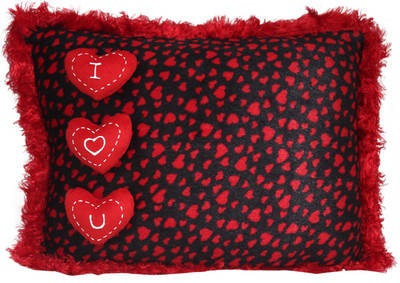 

Tickles Valentine Heart Print Pillow with I love you Heart. - 40 cm(Red)