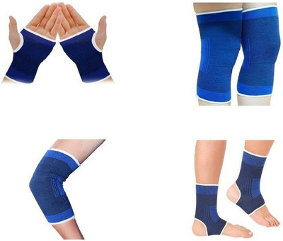

AMVI Gym Fitness Gears Palm, Elbow & Ankle Support(Blue, Black