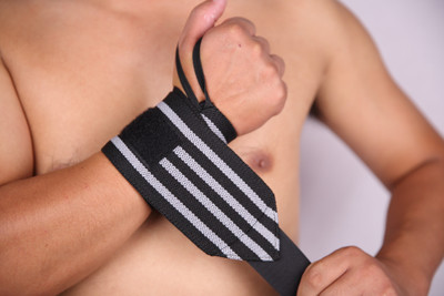 

MEDITIVE Adjustable Wrist support with Thumb for Gym workout Wrist Support (, Black and Grey