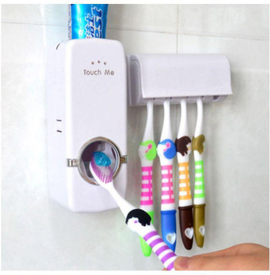 

Onshoppy Plastic Toothbrush Holder(White, Wall Mount)