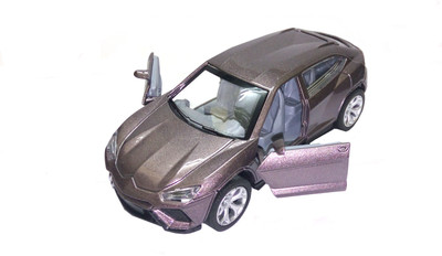 

TALKING GANESHA SUV Die-Cast Car with Openable Doors, Flashing Headlights, music and pull back action toy (purple)(Purple)