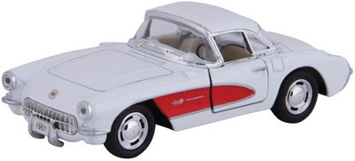 Kinsmart 5" 1:34 Scale 1957 Chevrolet Corvette Diecast Model Car - White(White)