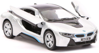 

Kinsmart BMW i8 5" 1:36 Scale Die-Cast Model Car with Doors Openable and Pull Back Action - Silver(Silver)