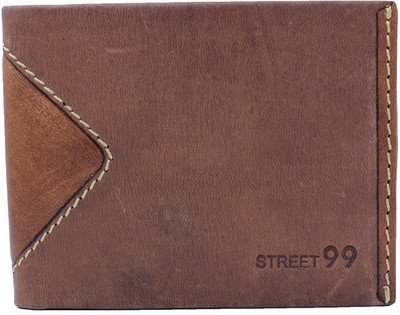 

Street 99 Men Brown Genuine Leather Wallet(12 Card Slots)