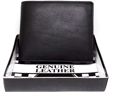 

Homeboy Men Black Genuine Leather Wallet(4 Card Slots)