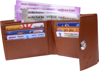 

VSR Men Tan Artificial Leather Wallet(10 Card Slots)