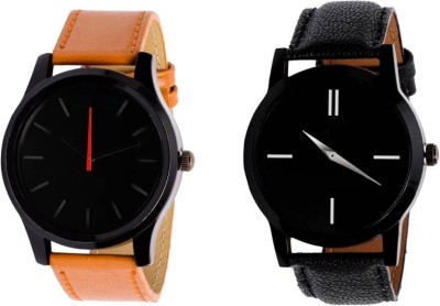 Miss Perfect Leather Black 004 and 009 combo watches for men Watch  - For Boys   Watches  (Miss Perfect)