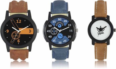 PMAX LEATHER BROWN, BLUE AND QUEEN WOMEN FOR Watch  - For Men & Women   Watches  (PMAX)