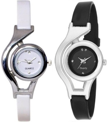 PRATHAM SHOP Glory White and black round stylish Watch Watch  - For Girls   Watches  (PRATHAM SHOP)