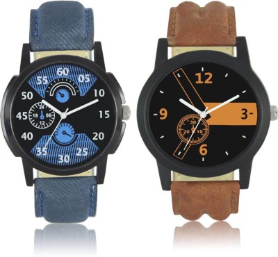 SIMONE Blue and brown leather belt stylish and attractive dial good looking combo MODISH Watch  - For Men & Women   Watches  (SIMONE)