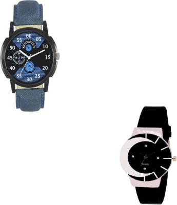 PMAX LEATHER BLUE AND GLORY MOON BLACK NEW STYLISH FOR Watch  - For Men & Women   Watches  (PMAX)
