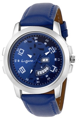 Lugano LG 1111 CH Exclusive Blue Dial Day & Date Watch  - For Men   Watches  (Lugano)