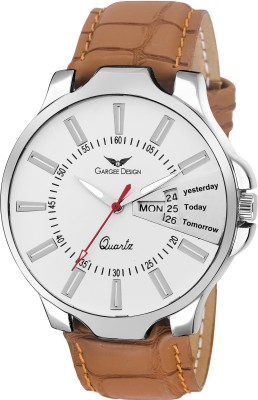 Gargee Design 401-White Day And Date Strap Watch  - For Men   Watches  (Gargee Design)