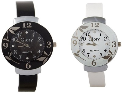 Talgo New Arrival Red Robin Season Special RR239WHBK01 2018 New Collection For ( Combo-2 ) White & black Flower Round diial And White & Black Rubber Strep RR239WHBK01 Watch  - For Girls   Watches  (Talgo)