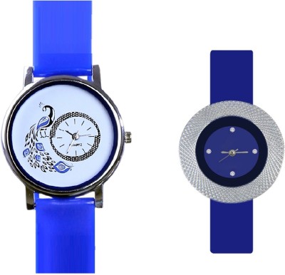 INDIUM NEW BLUE COLOR ATTARCTIVE FANCY WATCH WITH NEW DESIGN PEACOCK WATCH Watch  - For Girls   Watches  (INDIUM)