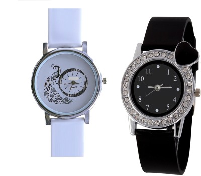 INDIUM LATEST NEW BLACK DIL LOVE WATCH FANCY BLACK BEAUTY WITH TITANIC PEACOCK WATCH QUEEN PEACOCK WATCH FROM PLANET COLLECTION ZONE Watch  - For Girls   Watches  (INDIUM)