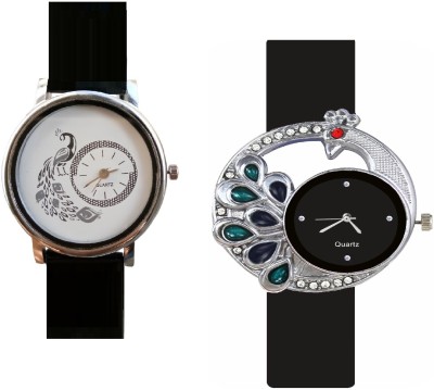 INDIUM NEW BLACK PEACOCK WATCH WITH NEW PEACOCK DESIGN WATCH LATEST COLLECTION Watch  - For Girls   Watches  (INDIUM)