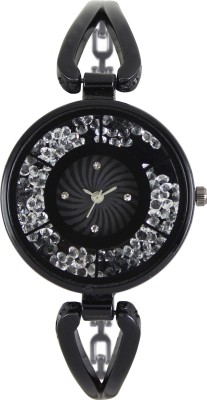 PRATHAM SHOP Diamond Is Inside The Case Black Color Dial Black Color Metal Belt Medium Size Casual Watch Watch  - For Girls   Watches  (PRATHAM SHOP)