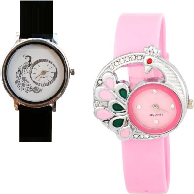 INDIUM NEW PINK PEACOCK WATCH LATEST COLLECTION FROM PLANET ZONE WITH PEACOCK INTERNAL DESIGN WATCH COMBO WATCH Watch  - For Girls   Watches  (INDIUM)