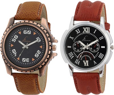 Jack Klein Stylish Round Brown Dial Brown Strap Analogue Wrist Watch Watch  - For Men   Watches  (Jack Klein)