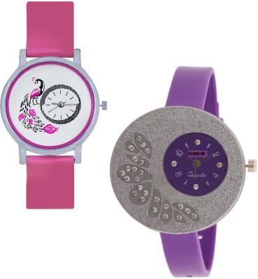INDIUM NEW PURPLE DESIGN PEACOCK WATCH WITH COMBO PEACOCK WATCH FANCY LATEST COLLECTION FROM PLANET ZONE Watch  - For Girls   Watches  (INDIUM)