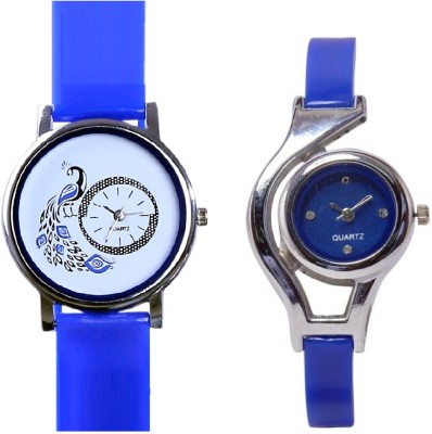 INDIUM NEW BLUE COLOR CHAIN FANCY WATCH WITH NEW DESIGN INTERNAL PEACOCK WATCH COLLECTION FROM PLANET ZONE Watch  - For Girls   Watches  (INDIUM)