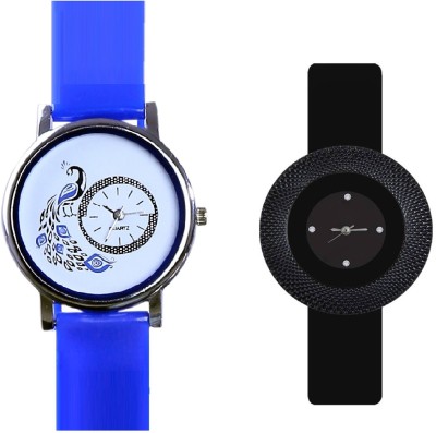 INDIUM NEW STYLIST BLACK COLOR WATCH WITH COMBO PEACOCK LATEST COLLECTION FROM PLANET ZONE Watch  - For Girls   Watches  (INDIUM)