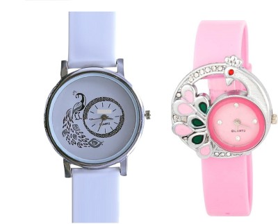 INDIUM NEW PINK PEACOCK WATCH LATEST COLLECTION FROM PLANET ZONE WITH PEACOCK INTERNAL DESIGN WATCH COMBO WATCH Watch  - For Girls   Watches  (INDIUM)