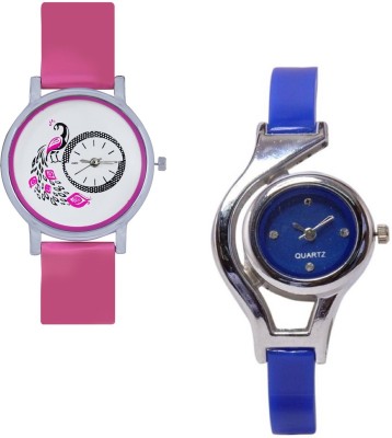 INDIUM NEW BLUE COLOR CHAIN FANCY WATCH WITH NEW DESIGN INTERNAL PEACOCK WATCH COLLECTION FROM PLANET ZONE Watch  - For Girls   Watches  (INDIUM)