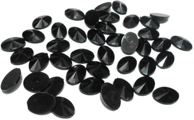 

GOELX Kundan Stones Oval Shaped for Crafts, Jewelry Making, Decorations etc. Pack Of 200 Stones - Black