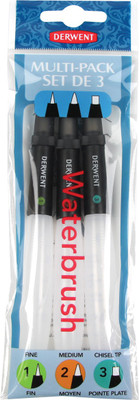 

Art Alternatives Derwent Waterbrush Assortment 3/Pk - 3 Per Package