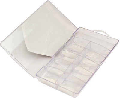 

Ear Lobe & Accessories Nail Tips Clear Acrylic False Nail White(Pack of 100)