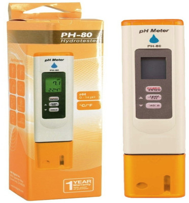 

BalRama Digital PH Meter & Temperature Meter pH-80 pH Hydrotester Water Resistant + Automatic Digital Calibration + Storage Solution + Buffer Poweder Handheld Portable Pen Water Quality Tester For Measuring & Testing Applications Such As Hydroponics & Gar