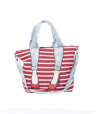 

MADNESS 21 Red & White Stripes Bag Waterproof Messenger Bag(Red, White, 10 inch)