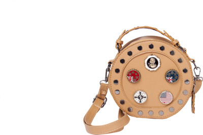 

MADNESS 21 Round Trendy Sling Bag Waterproof Sling Bag(Orange, 10 inch)