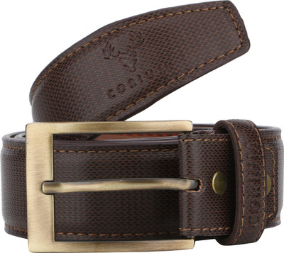 

Corium Men Formal Brown Texas Leatherite Belt