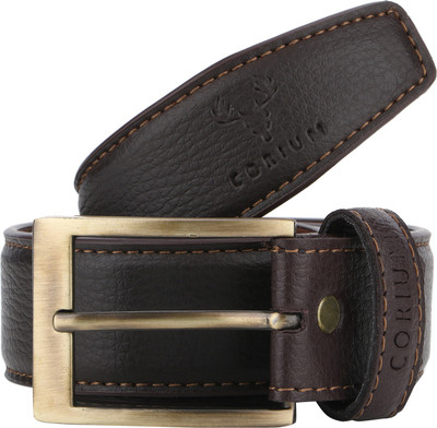 

Corium Men Formal Brown Texas Leatherite Belt