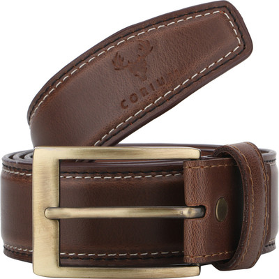 

Corium Men Formal Brown Texas Leatherite Belt