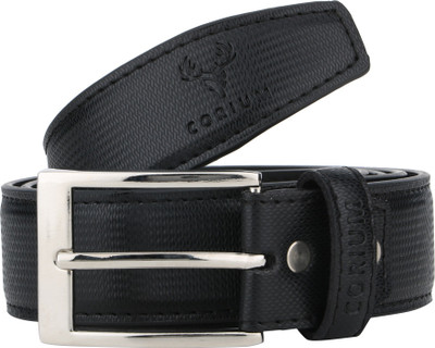 

Corium Men Formal Black Texas Leatherite Belt