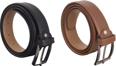 

Trapos Creations Men Casual Black, Tan Genuine Leather Belt