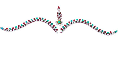 

Crystal Dulhan Bindi Dulhan, Bride Green, White Bindis(Stick on)