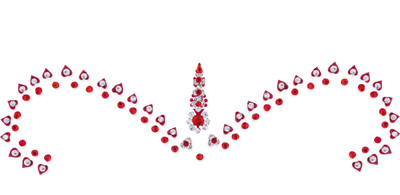 

Crystal Dulhan Bindi Dulhan Red Bindis(Stick on)