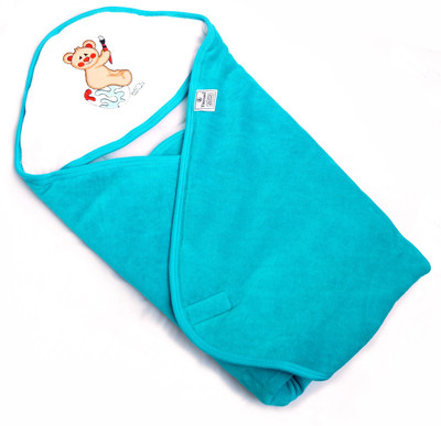 

Healthllave Cartoon  Hooded Baby Blanket(Polyester, Blue
