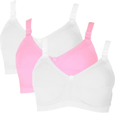 TEENY BOPPER Women Full Coverage Non Padded Bra(White, Pink)